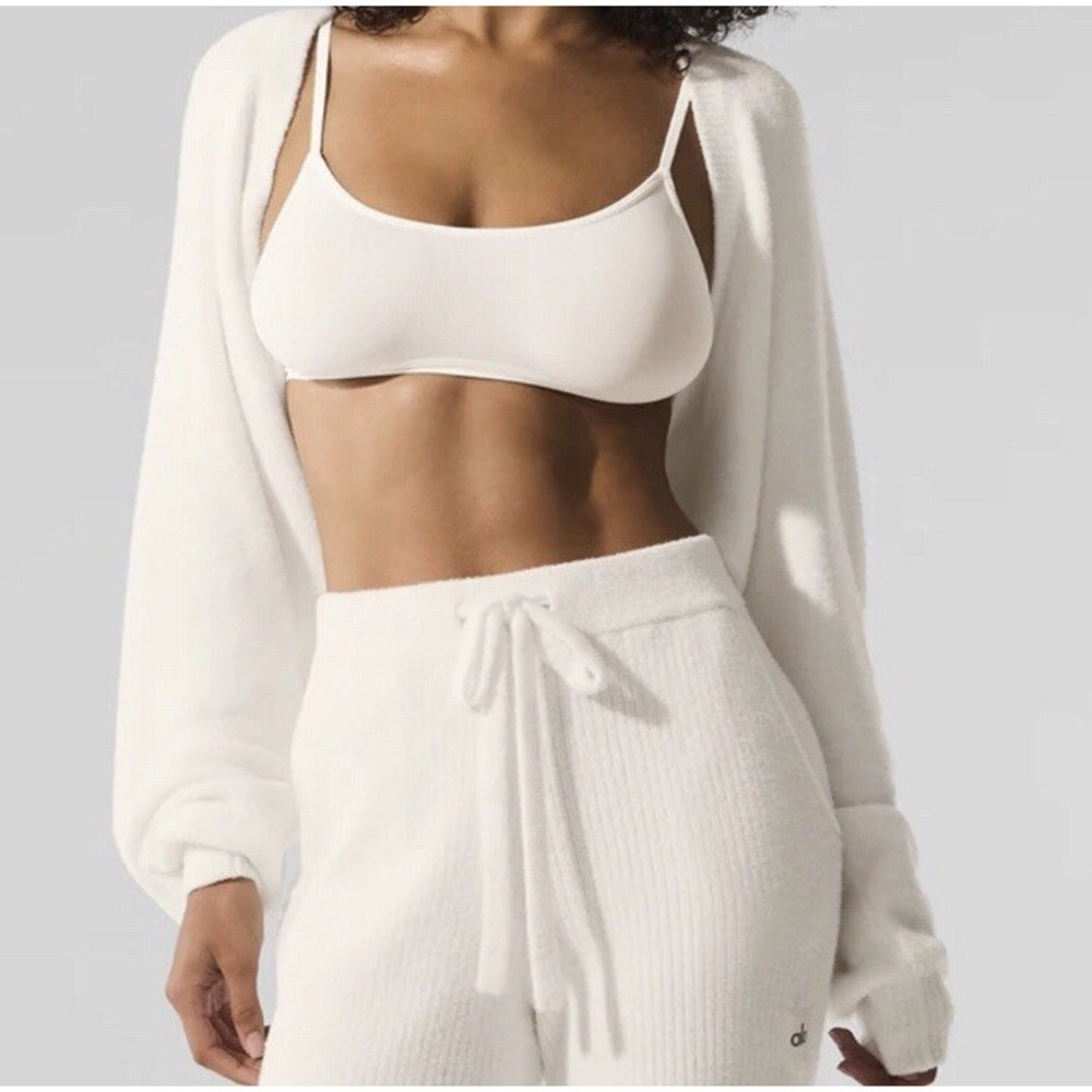 Alo Yoga Snuggle Up Sweater Shawl Ivory One Size